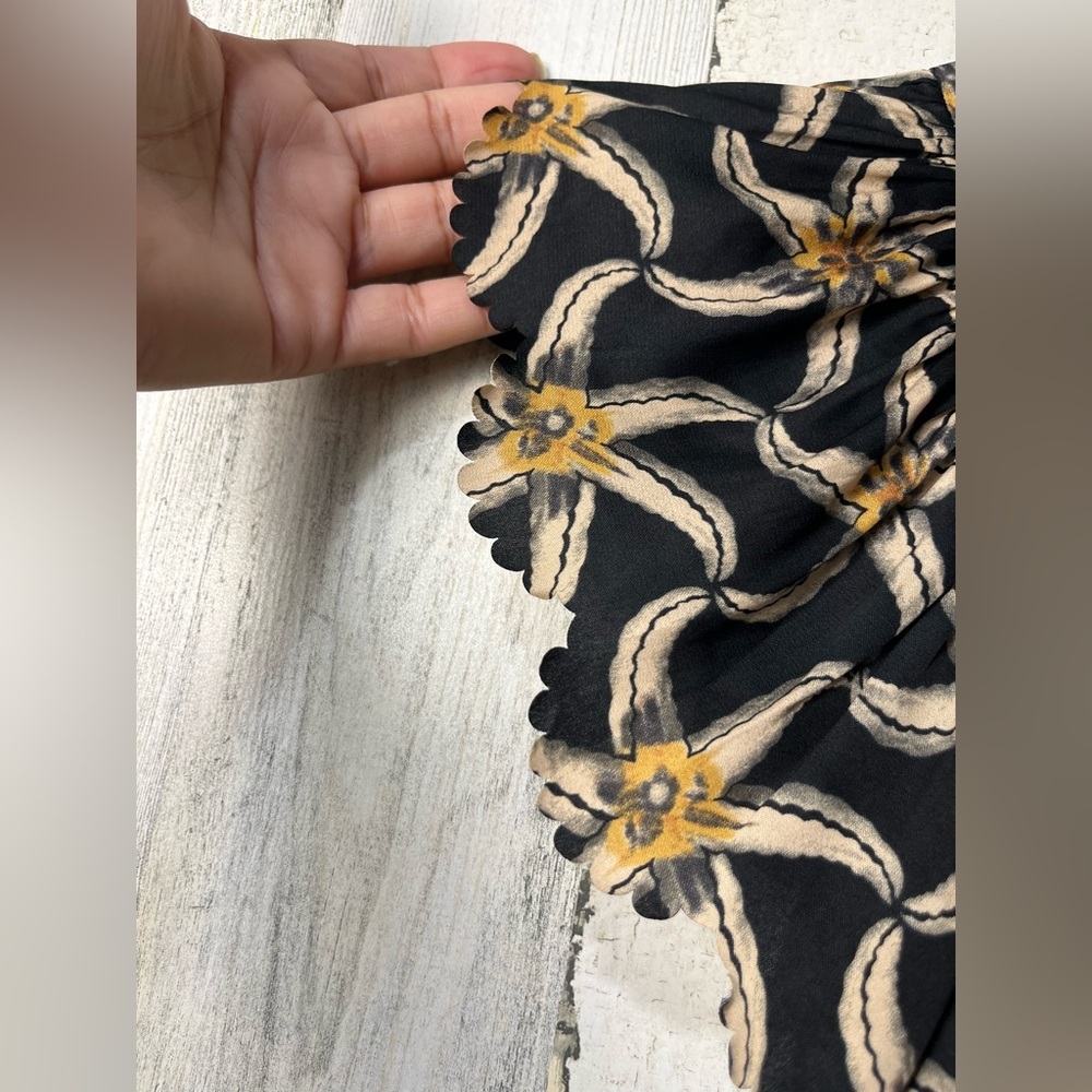 Scotch & Soda Black Maxi Dress with Tan and Cream Pattern - Picture 9 of 14
